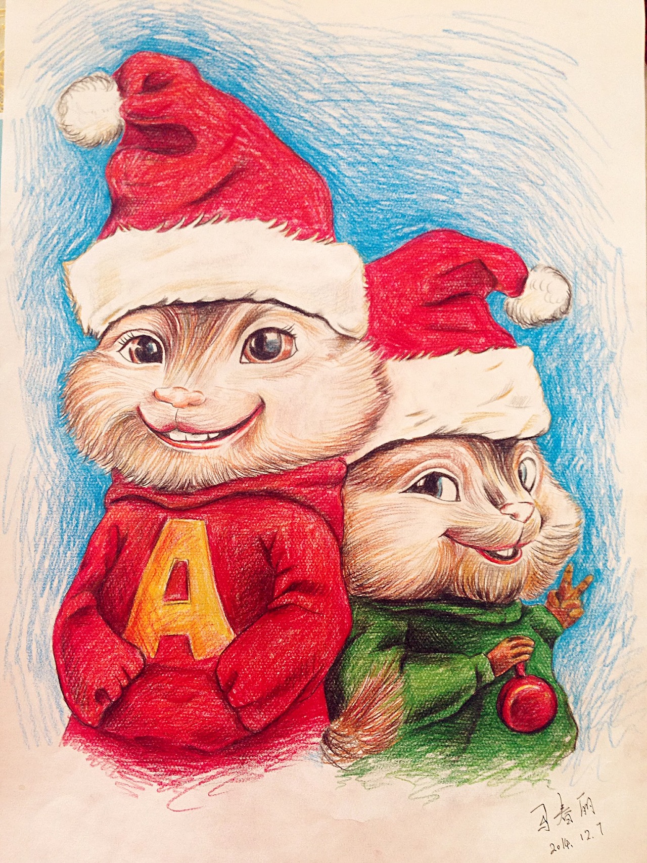 圣诞鼠（图ZMzA5OTY3Njg=） - 绘画 - 站酷设计师完美MCL原创素材 - 站酷ZCOOL