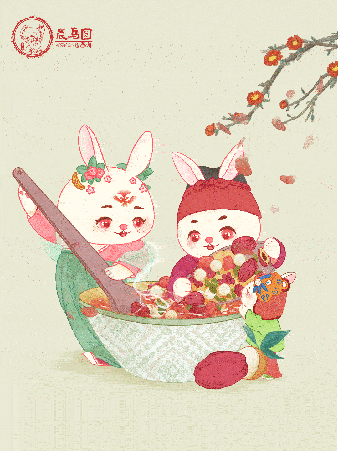 兔年年俗系列动态插画