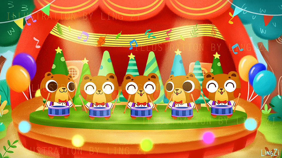 商业项目：儿童教育软件《森林音乐会》和《小猫钓鱼》（图ZMTU4NTQ4MDc2） - 影视后期 - 站酷设计师崚子LING原创素材 - 站酷ZCOOL