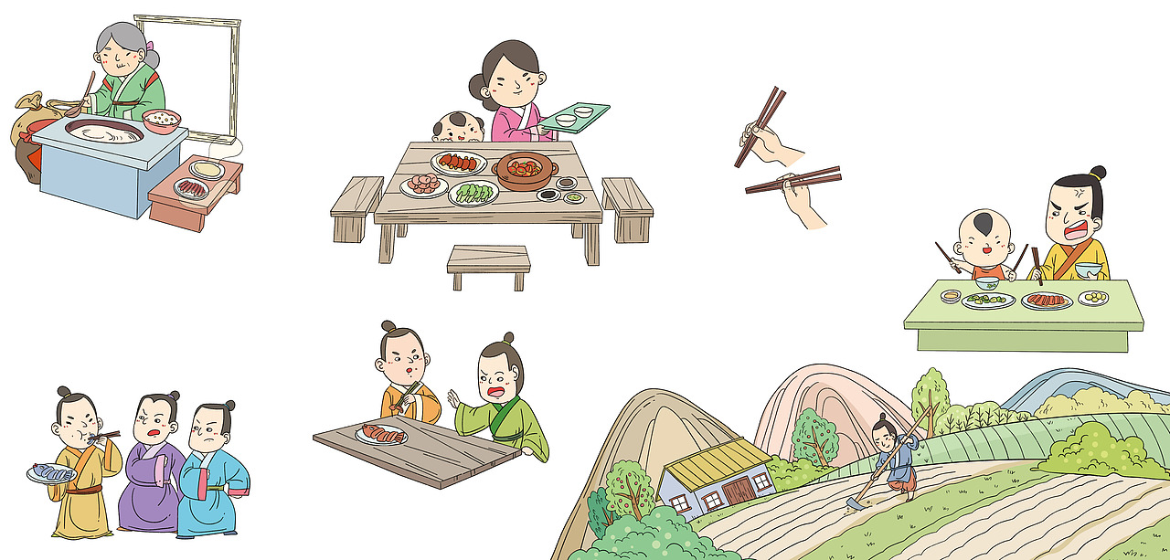我们的礼仪（图ZMjY3NDY0Njc2） - 商业插画 - 站酷设计师春秋笔绘原创素材 - 站酷ZCOOL