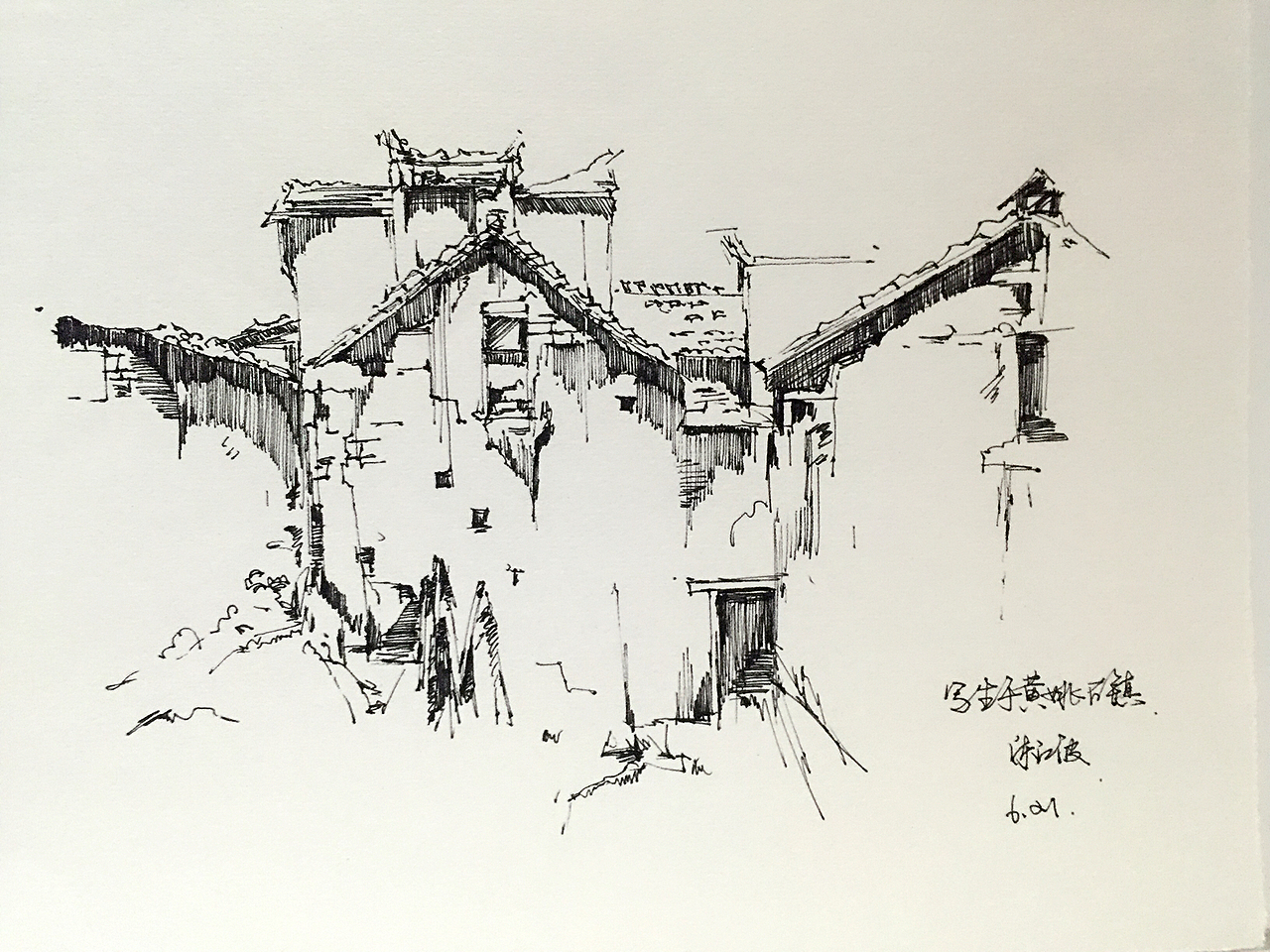 风景速写|纯艺术|绘画|孤独的灵魂者_临摹作品-站酷zcool