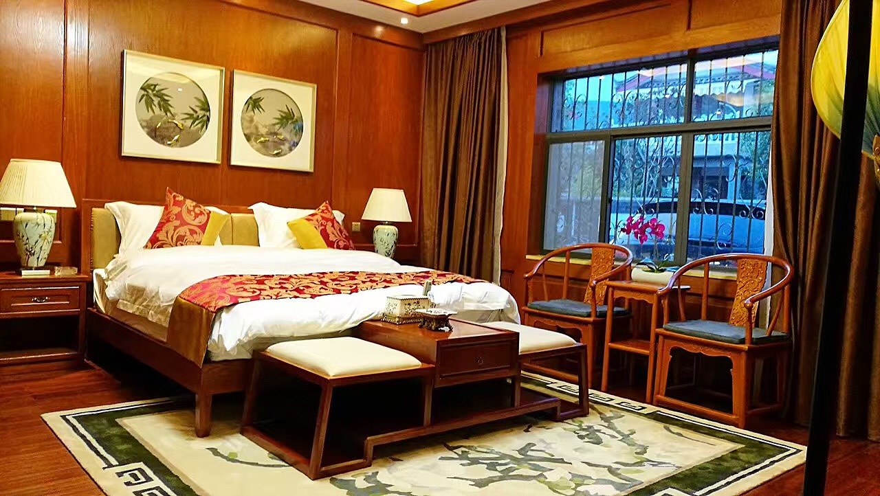 床头背景新中式实物画集恒软装配饰