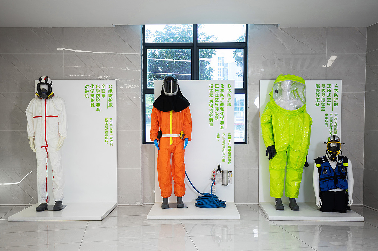 *三级防护服展示