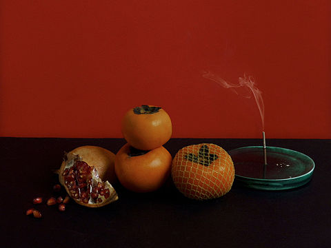 红色系静物摄影