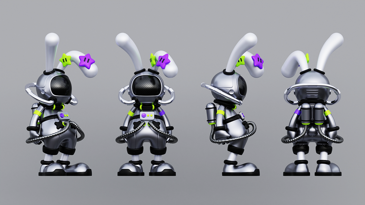 BUNY FAN BUNY潮流太空（图ZMzIzOTQ5MzU2） - 人物/生物 - 站酷设计师徐坦斯原创素材 - 站酷ZCOOL