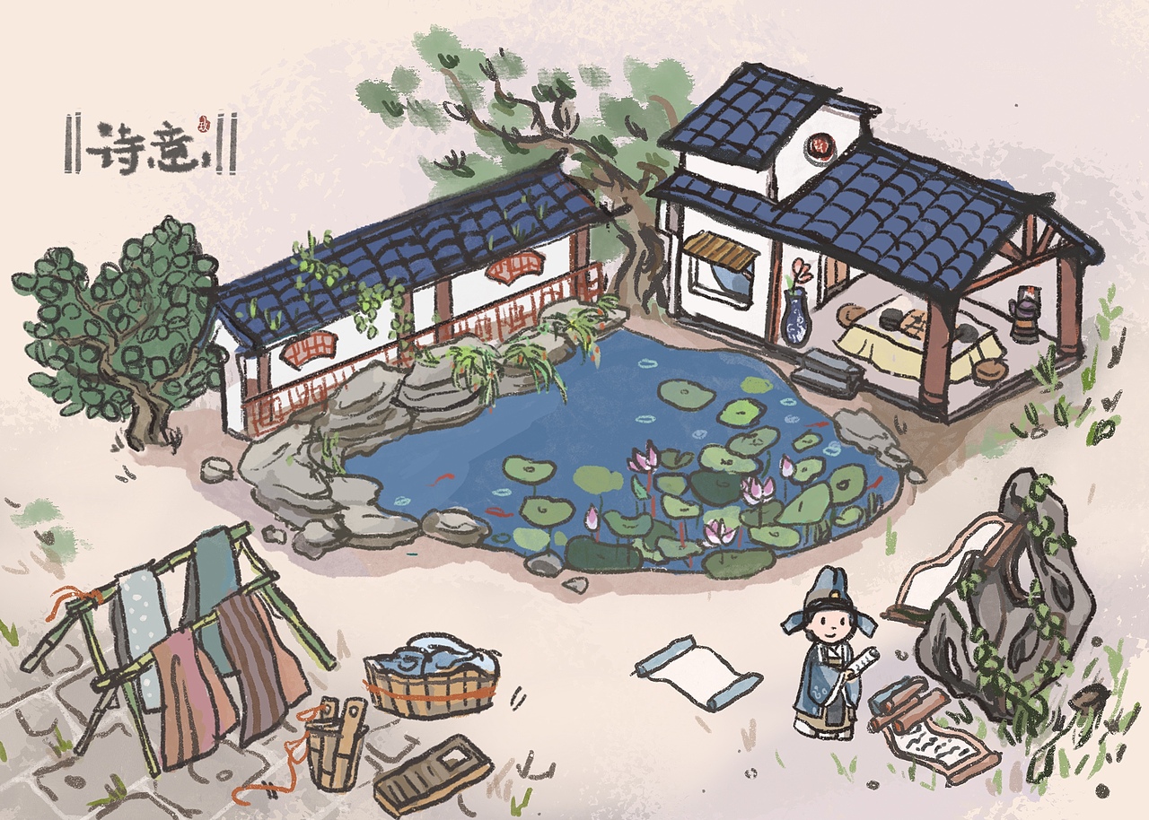 去年的一組古代小場景圖（圖ZMjg1MzI1OTY4） - 海報(bào) - 站酷設(shè)計(jì)師透明餅干玖玖玖玖原創(chuàng)素材 - 站酷ZCOOL