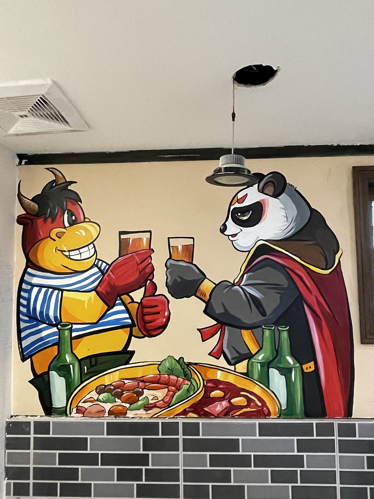 火锅店墙绘案列分享（深圳五里香成都火锅）（图ZMjg1MTEzMTA4） - 绘画 - 站酷设计师kaoer原创素材 - 站酷ZCOOL