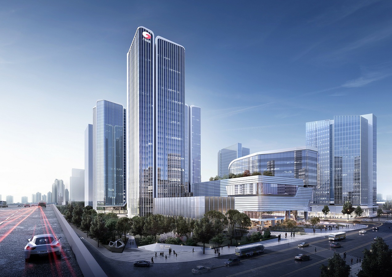 现代办公商业综合体SU模型下载