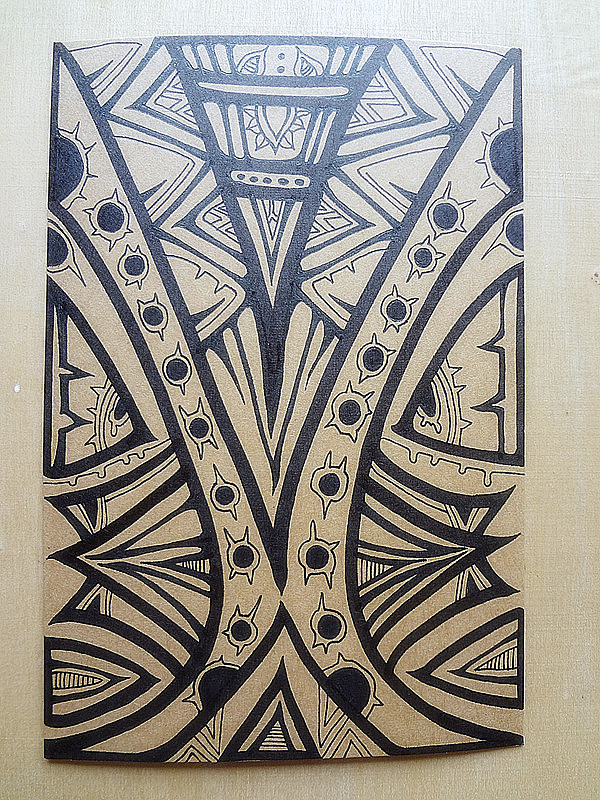 叁公馆诡异图腾精工手绘卡片 肆月