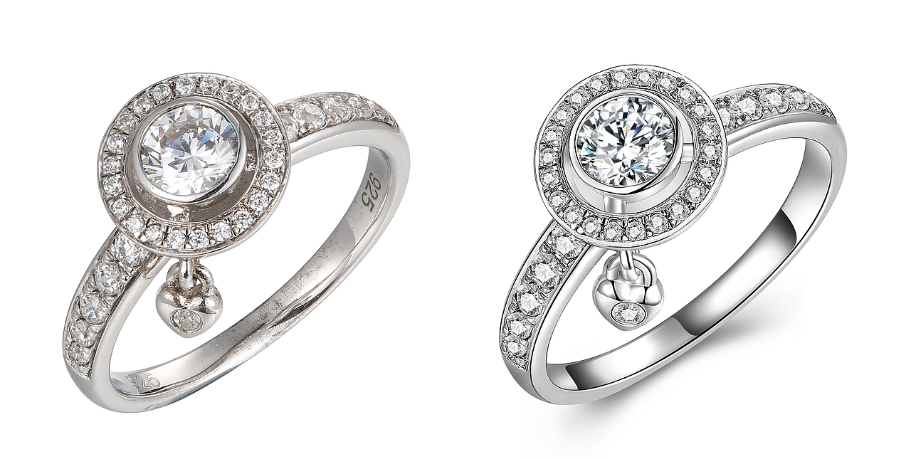 珠宝白底图拍摄修图