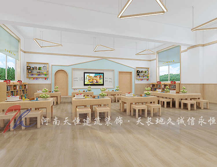 新乡幼儿园装修公司|幼儿园楼梯设计大人小孩两者兼顾
