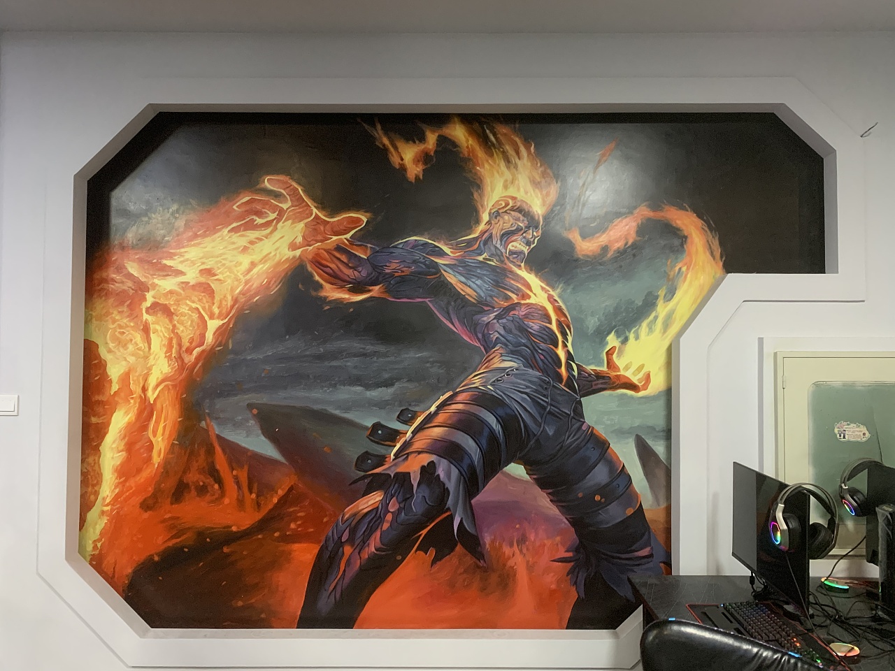 网吧彩绘 手绘 3d