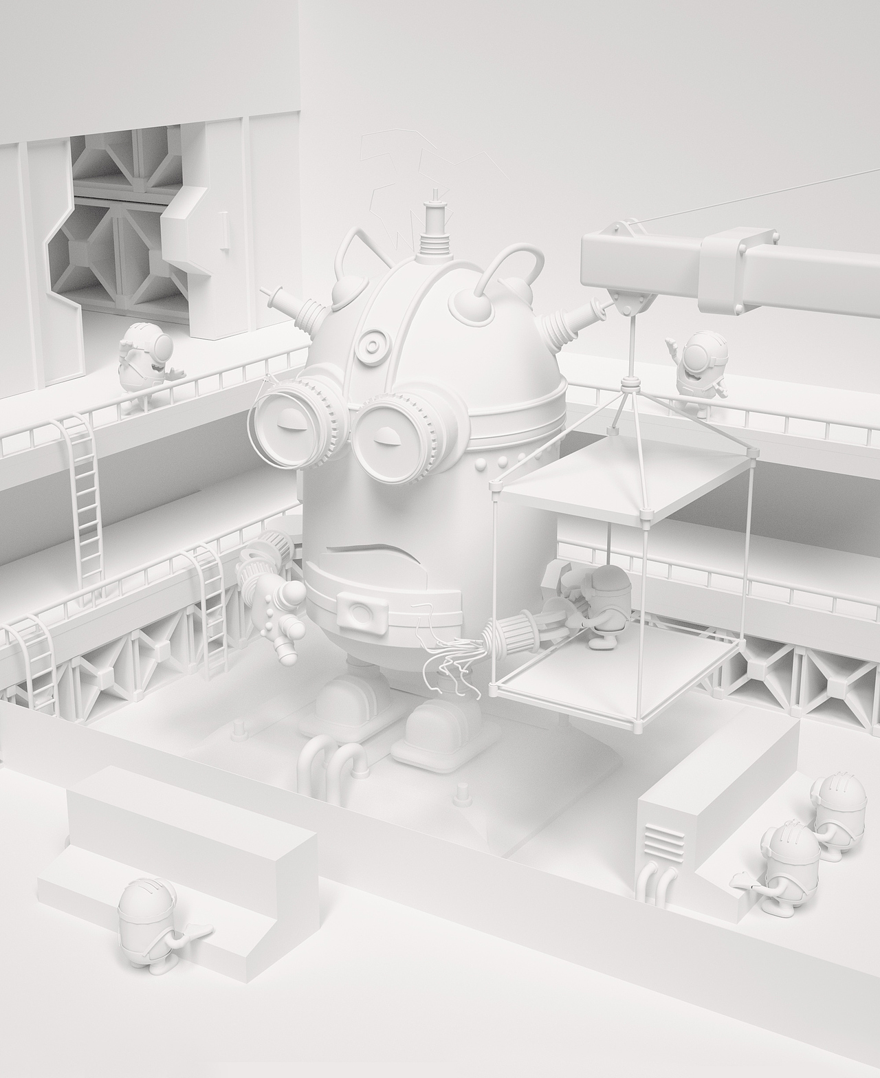 超现实卡通练习 叮当猫&小黄人（图ZMTU1NTIzNTgw） - 机械/交通 - 站酷设计师无声so原创素材 - 站酷ZCOOL