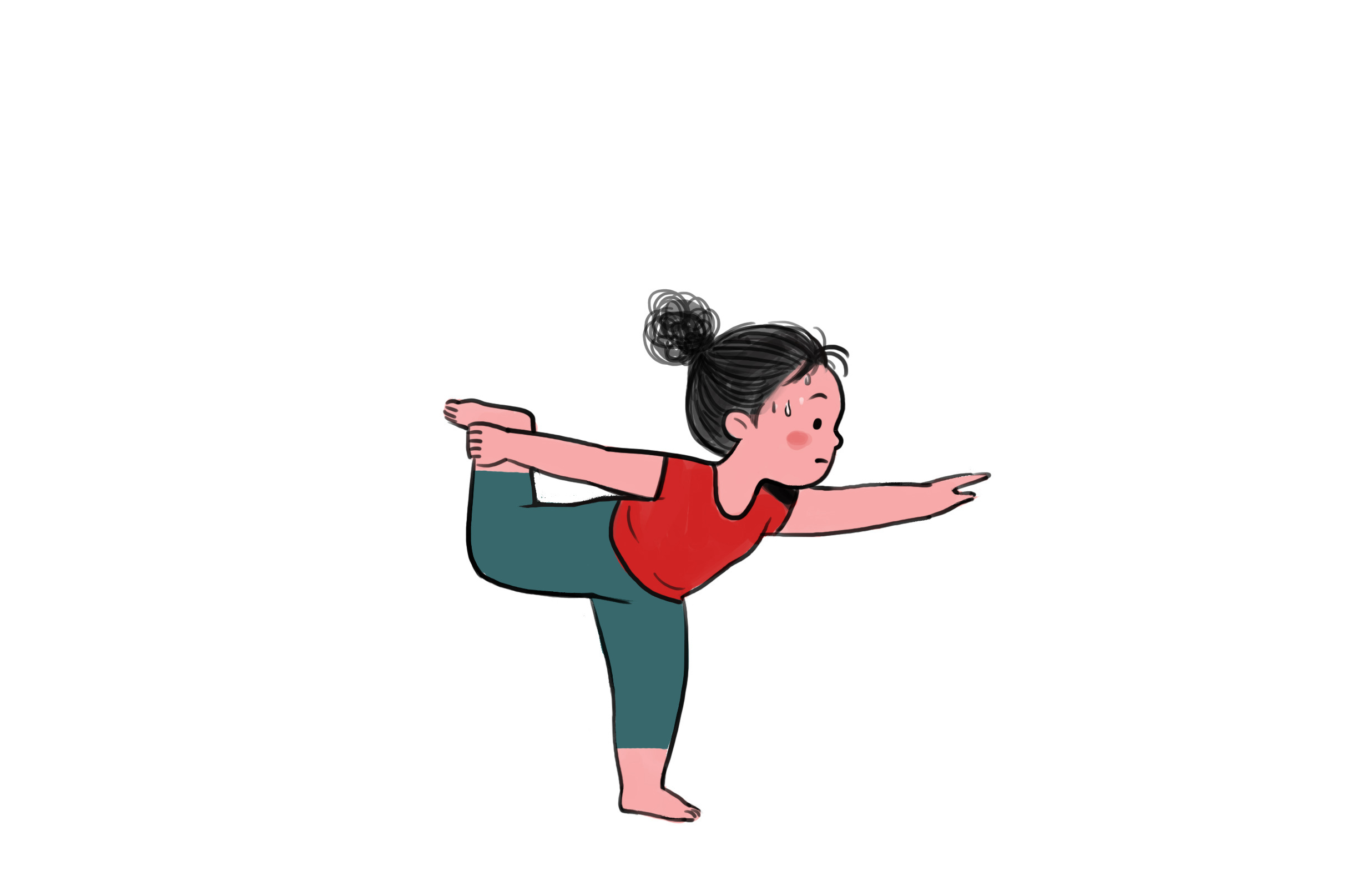 瑜伽练习|插画|创作习作|花不萌 - 原创作品 - 站酷 (ZCOOL)