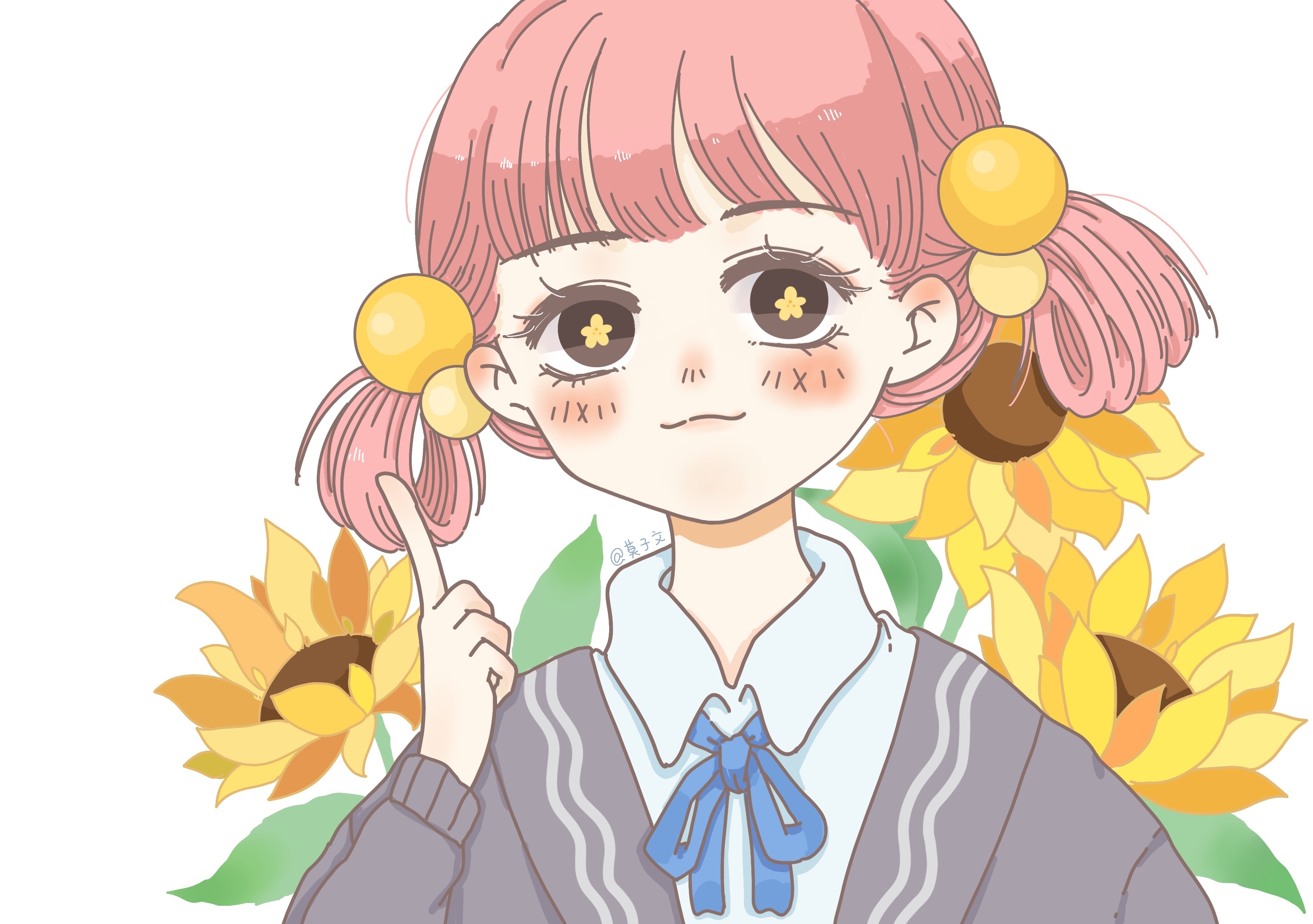 向日葵盛开的季节|动漫|单幅漫画|莫子文 - 原创作品 - 站酷 (zcool)