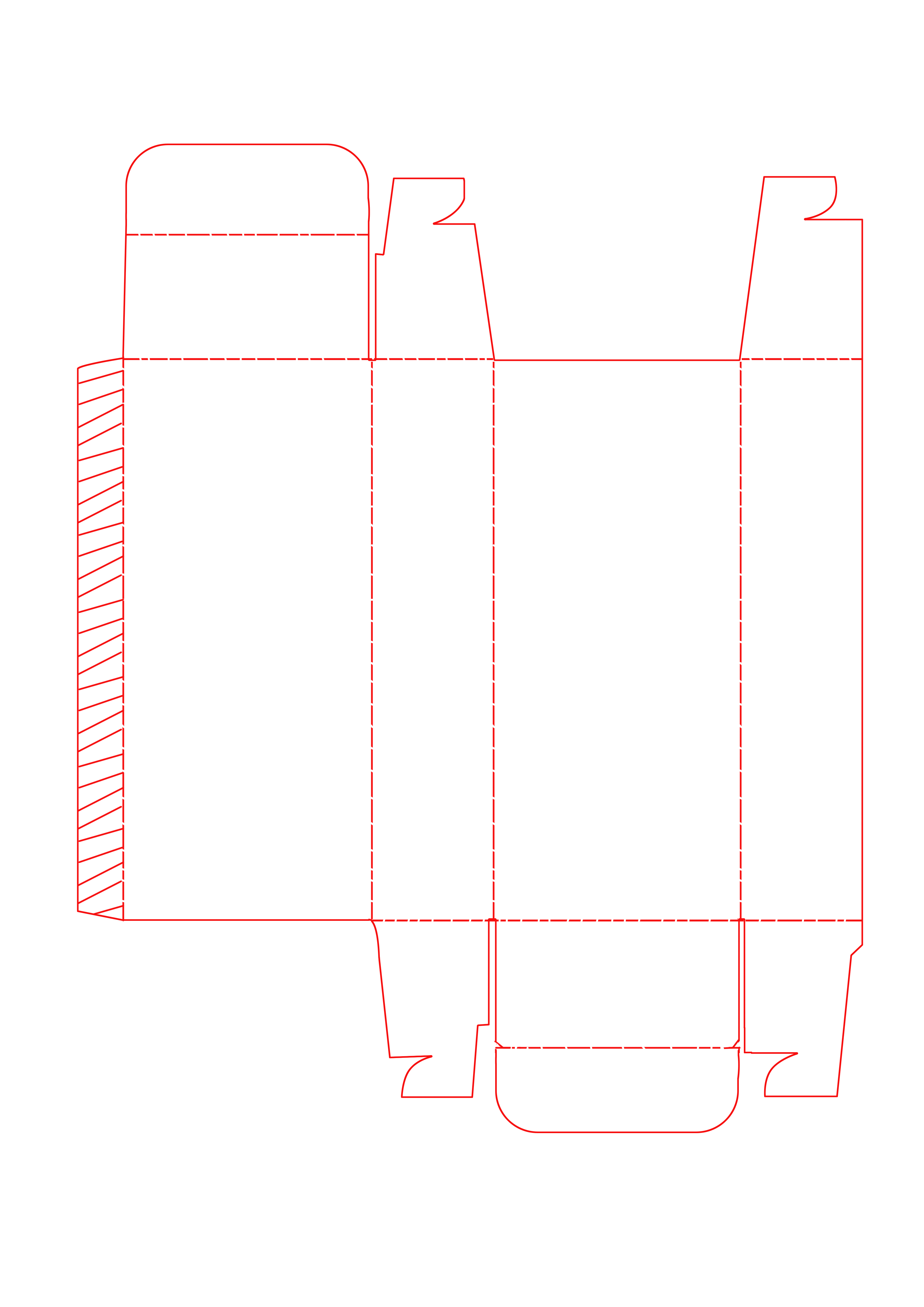 长形盒结构展开图73