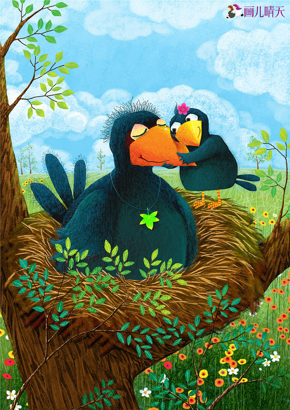 画儿晴天插画作品 母亲节 父亲节 亲子插画作品（图ZNzkwMjk4OTY=） - 商业插画 - 站酷设计师画儿晴天原创素材 - 站酷ZCOOL