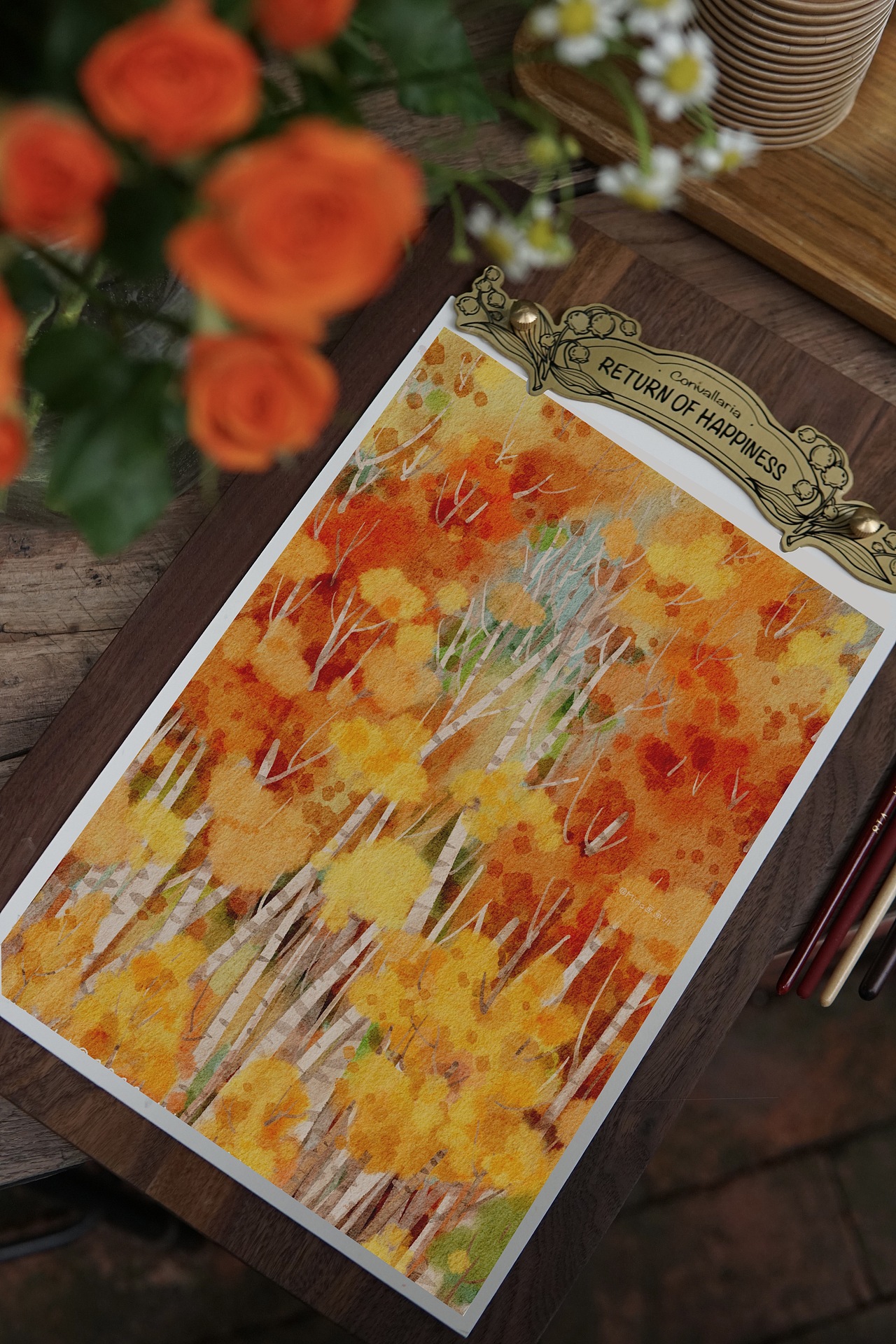 Ipad/Procreate仿水彩秋景四图