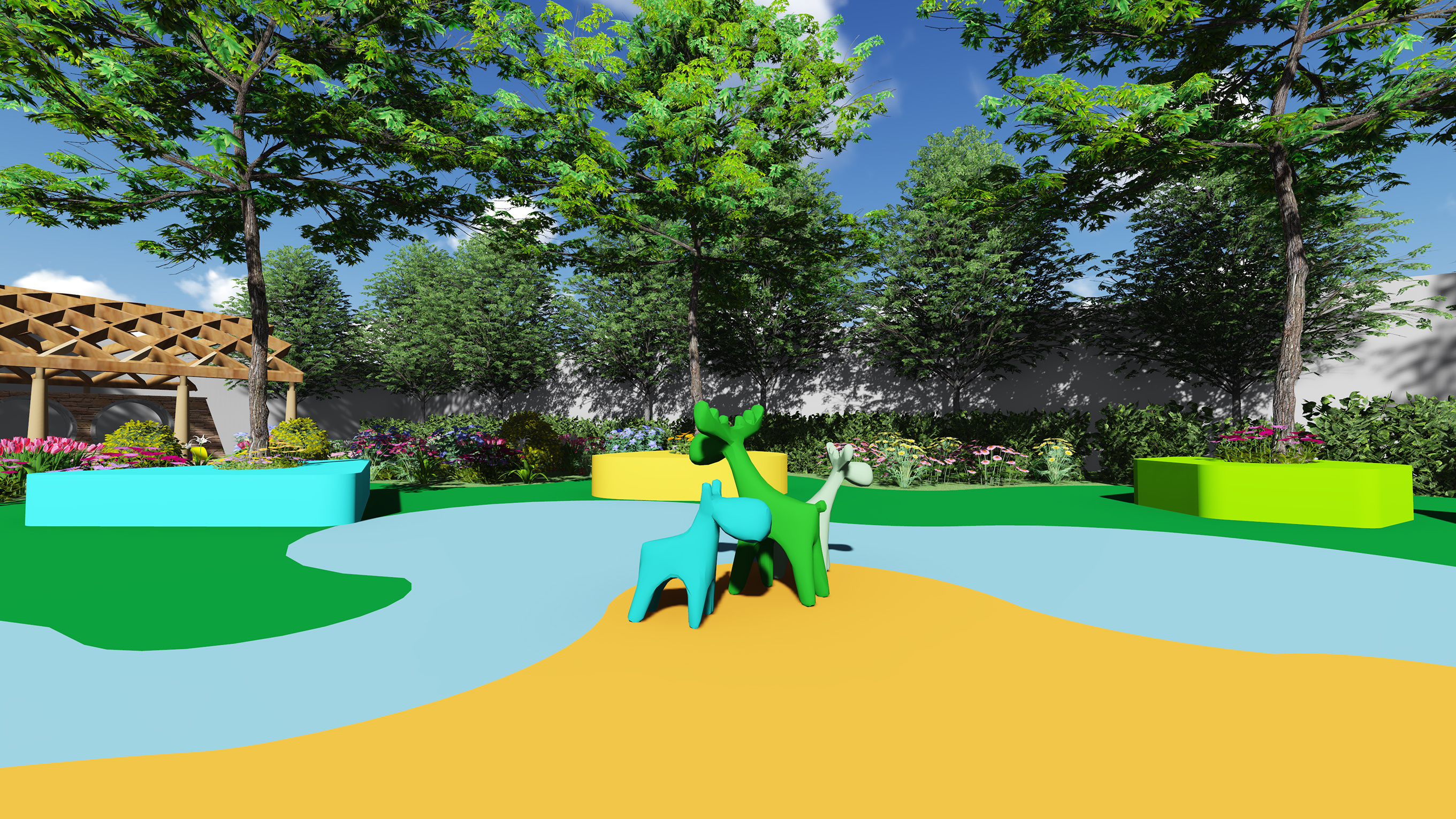 幼儿园空地景观环境设计