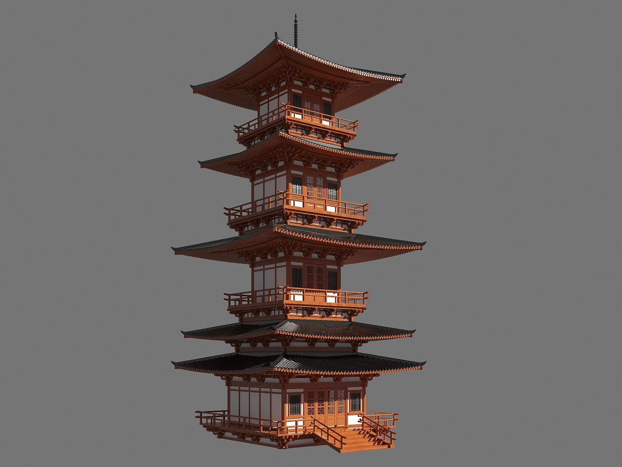 大学时候做的唐风古建筑,完全自主创作,就是做着玩,想发出来让大家