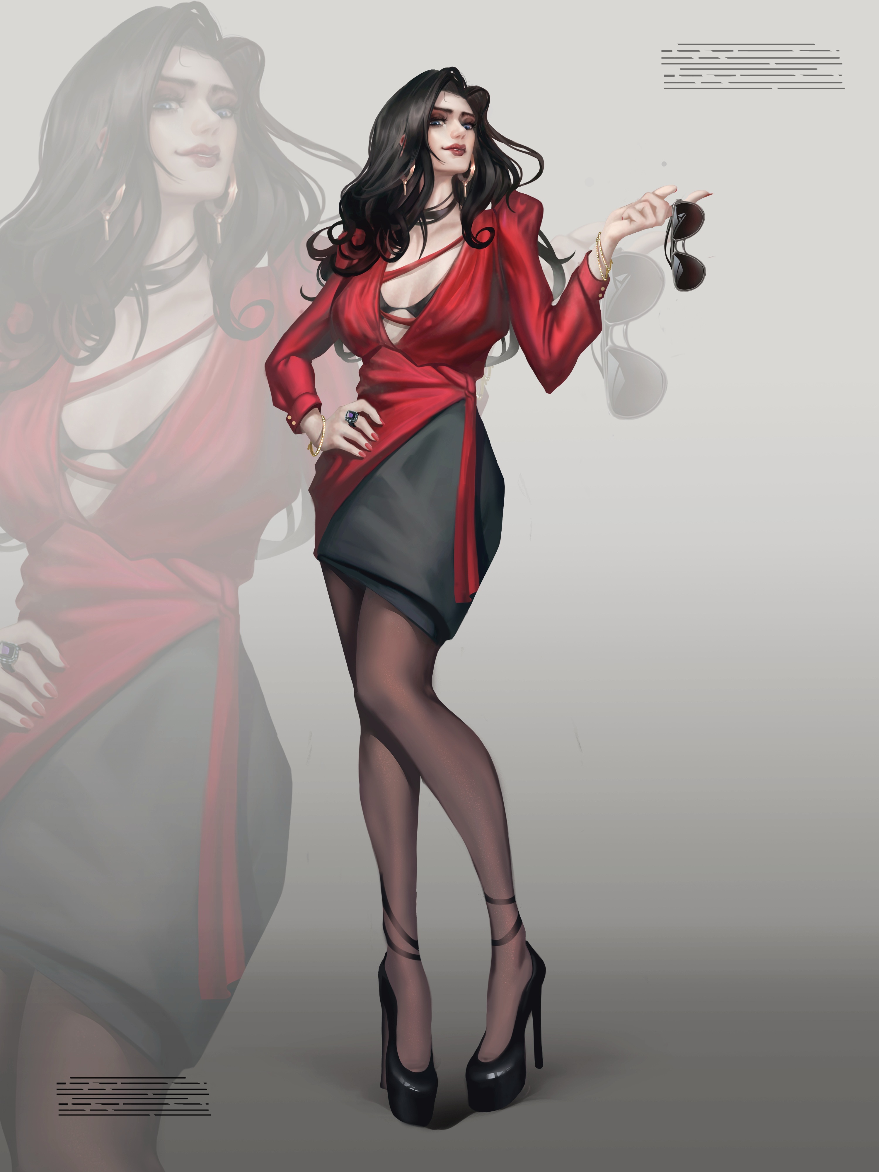红衣女郎|插画|商业插画|亦齐 - 原创作品 - 站酷 (zcool)
