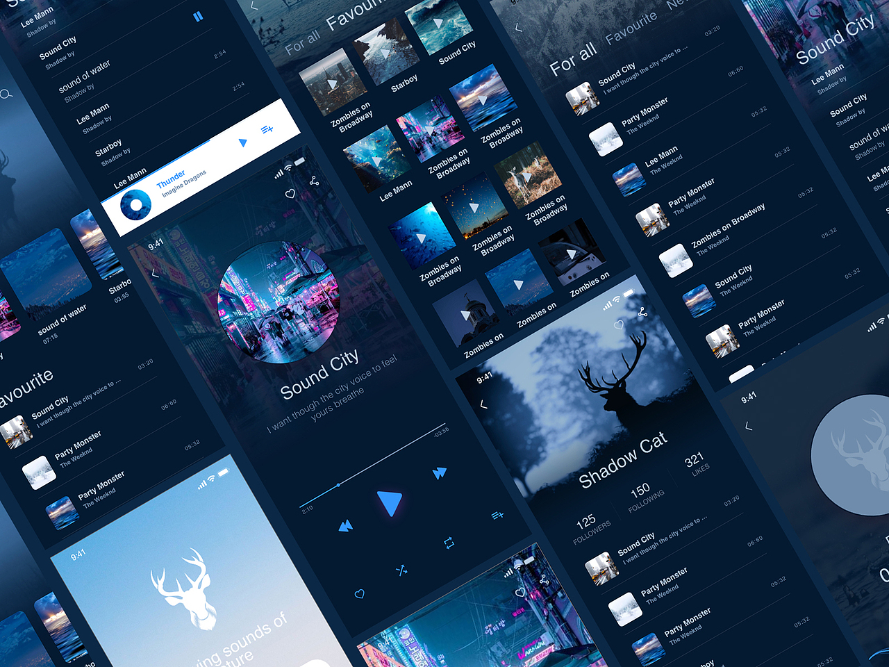 鹿音（白噪音）app（图ZMTM3NzQ4NjI4） - APP界面 - 站酷设计师淡儿原创素材 - 站酷ZCOOL