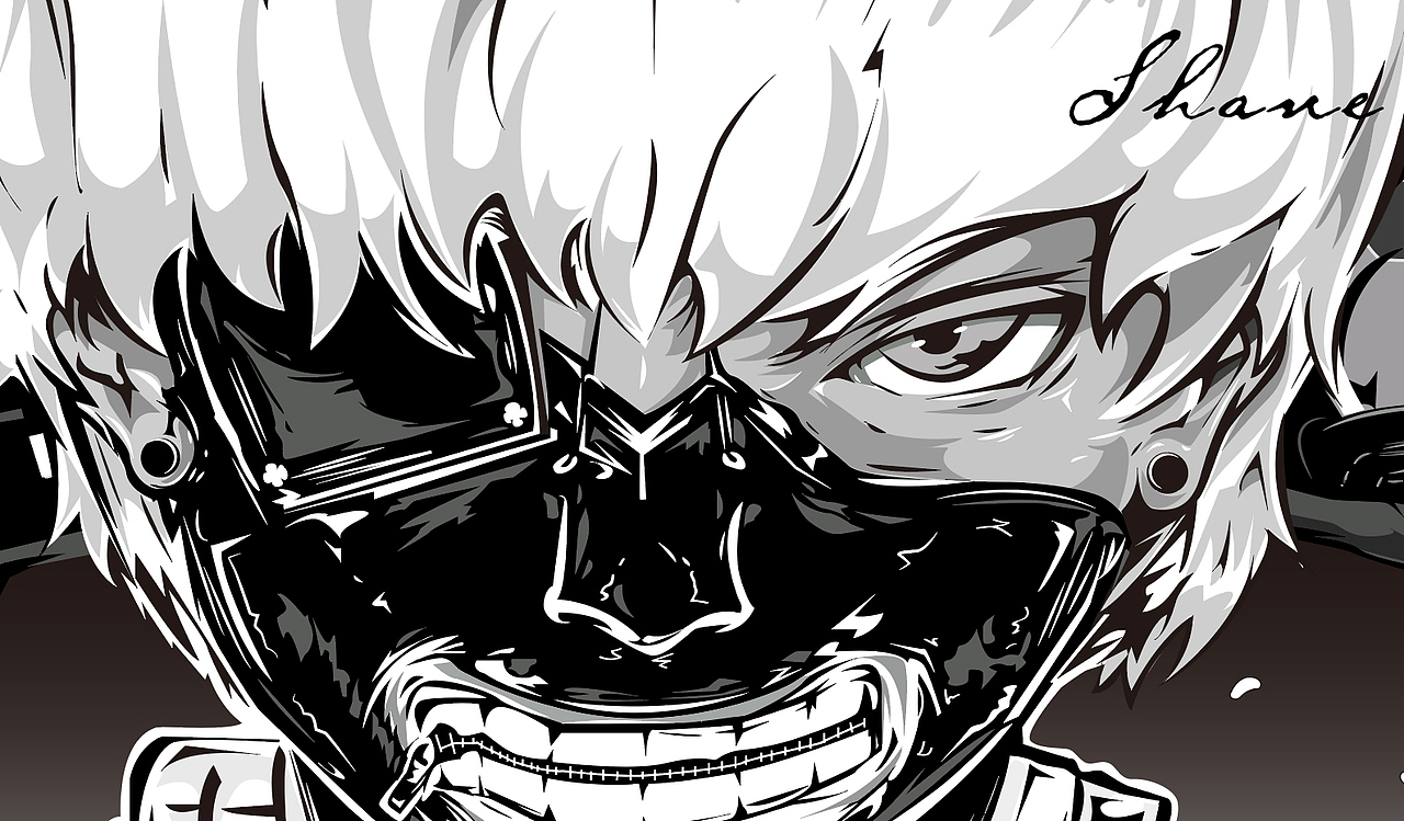 臨摹Paranoidme插畫作品《金木研》（圖ZMTYxNDYwOTI0） - 藝術(shù)插畫 - 站酷設(shè)計(jì)師Shane0124原創(chuàng)素材 - 站酷ZCOOL