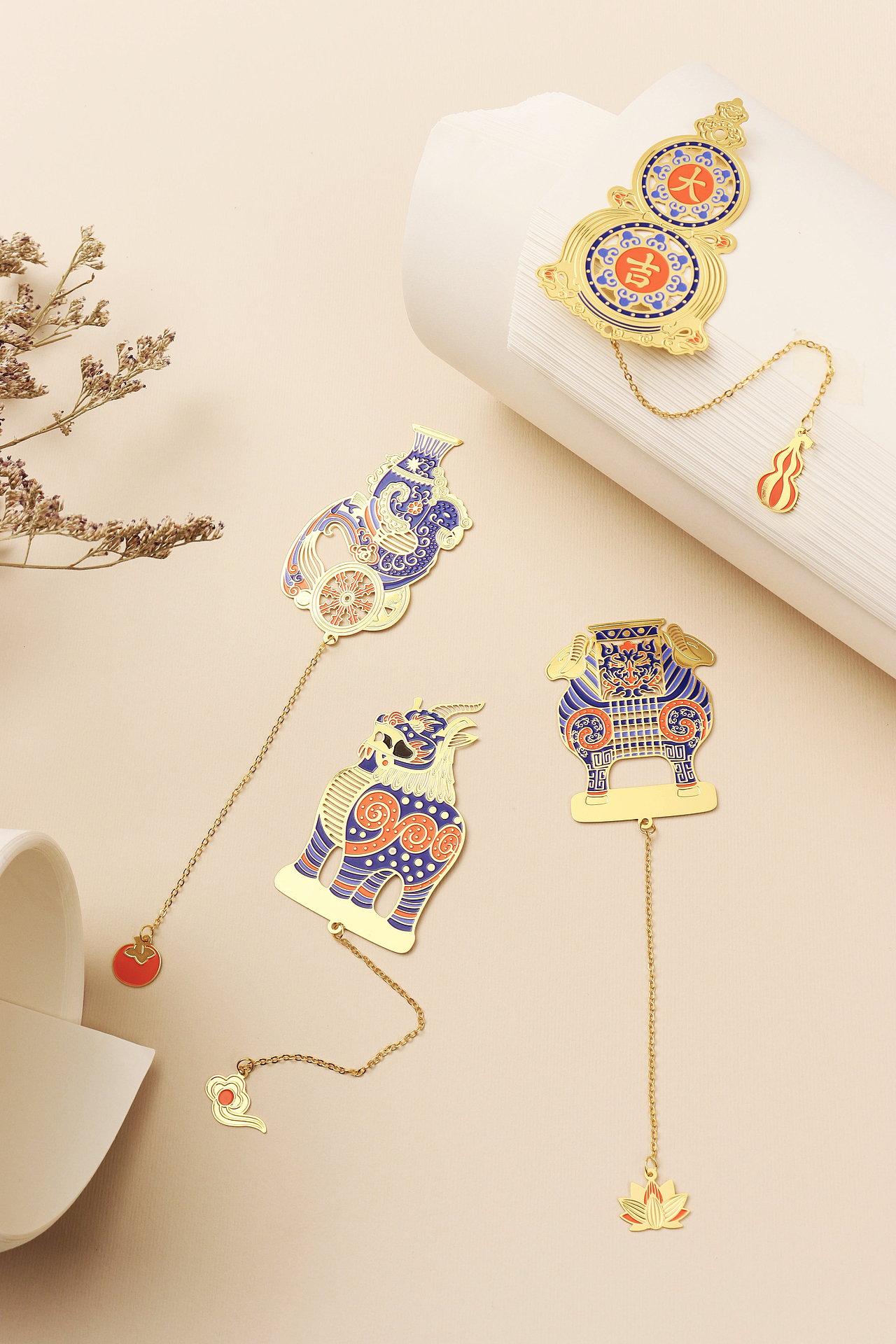 半方 宮廷瑞獸系列書簽（圖ZMjQ2MDY5NzQ4） - 生活用品 - 站酷設計師半方文創(chuàng)原創(chuàng)素材 - 站酷ZCOOL