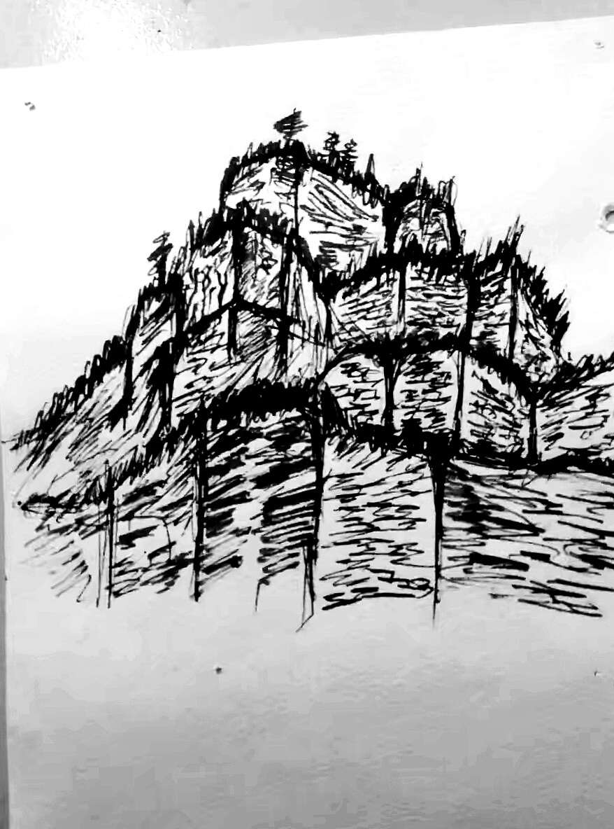 石板岩写生作品