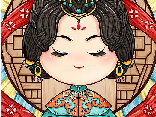 国潮古风Q版人物插画 赋步骤