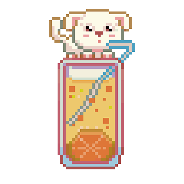 小動物杯子-像素畫（圖ZMjYyMTI3Nzcy） - 像素畫 - 站酷設(shè)計師自心潔原創(chuàng)素材 - 站酷ZCOOL