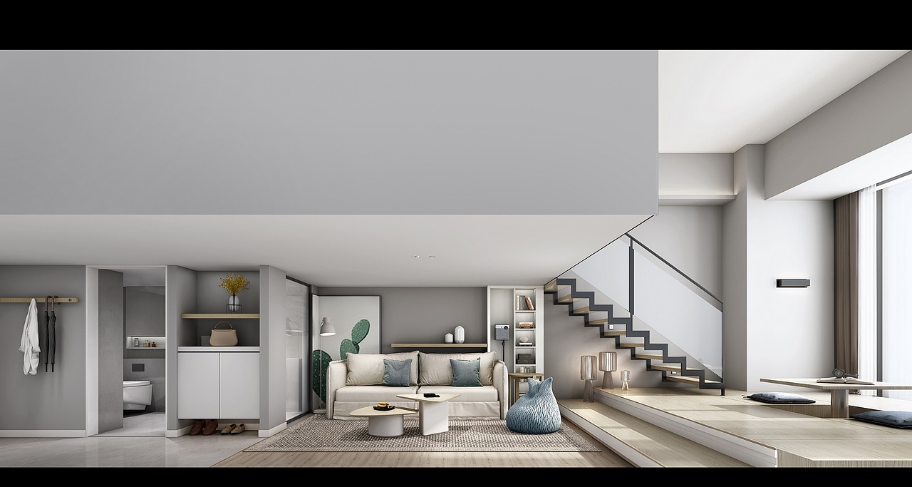 LOFT 猫居（图ZMjcyODEyMjU2） - 家装设计 - 站酷设计师小张D原创素材 - 站酷ZCOOL