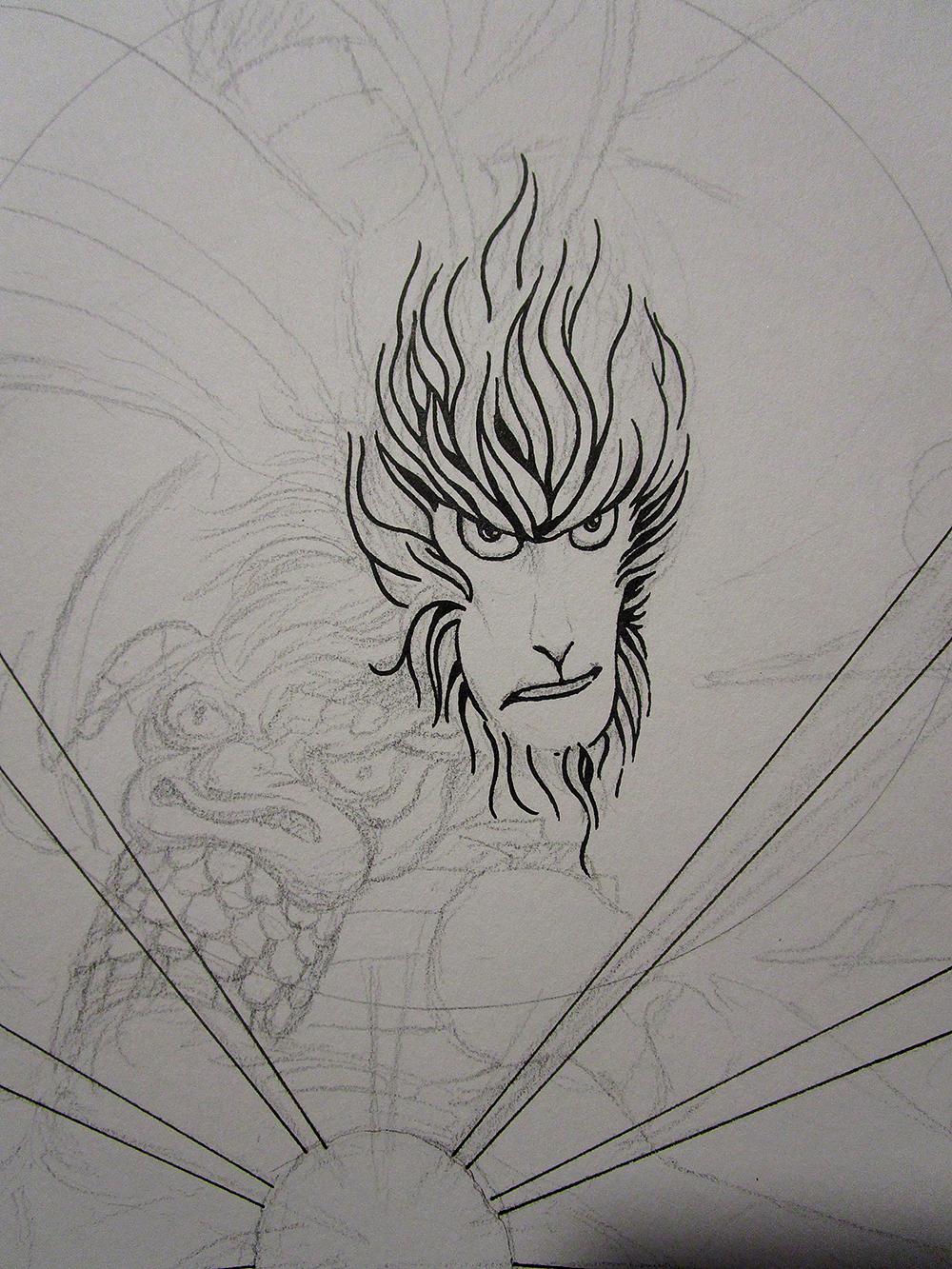 大圣归来手绘封面过程详解