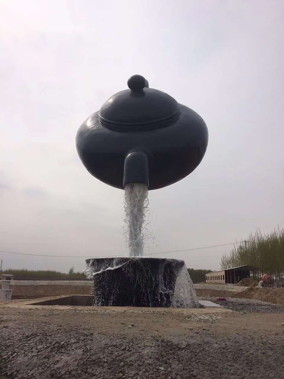 公园茶文化雕塑(图)