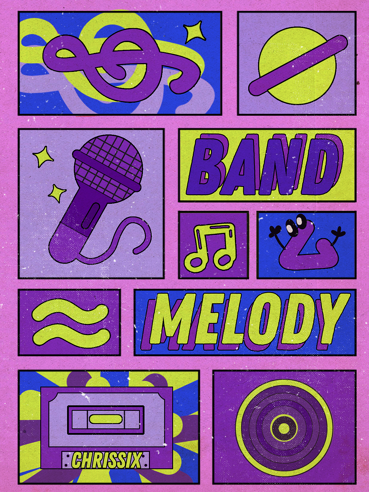 oldschool涂鸦风商业插画练习合集（图ZMjIxNjgyOTAw） - 创作习作 - 站酷设计师chrissix原创素材 - 站酷ZCOOL