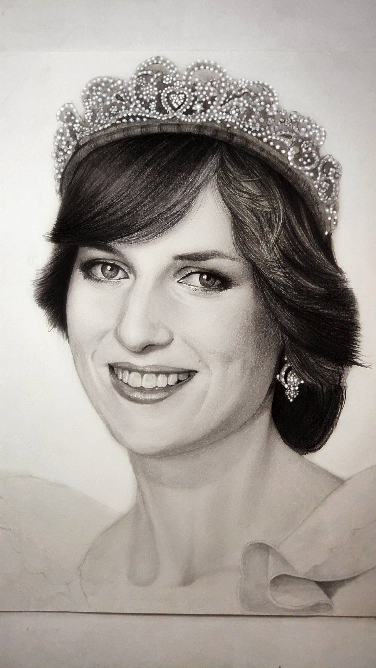 铅笔手绘英国戴安娜王妃
