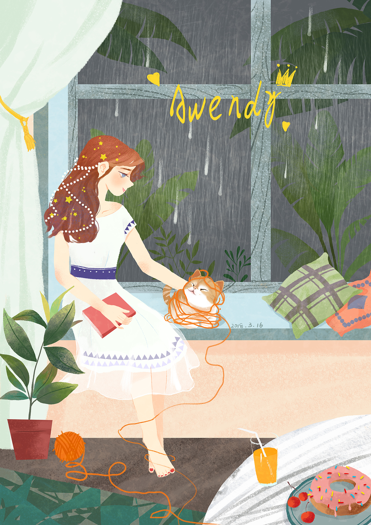 雨天（图ZMTA4MTI4Njg0） - 创作习作 - 站酷设计师awendy22原创素材 - 站酷ZCOOL