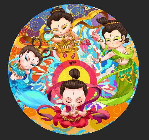 敦煌飞天小肥妞