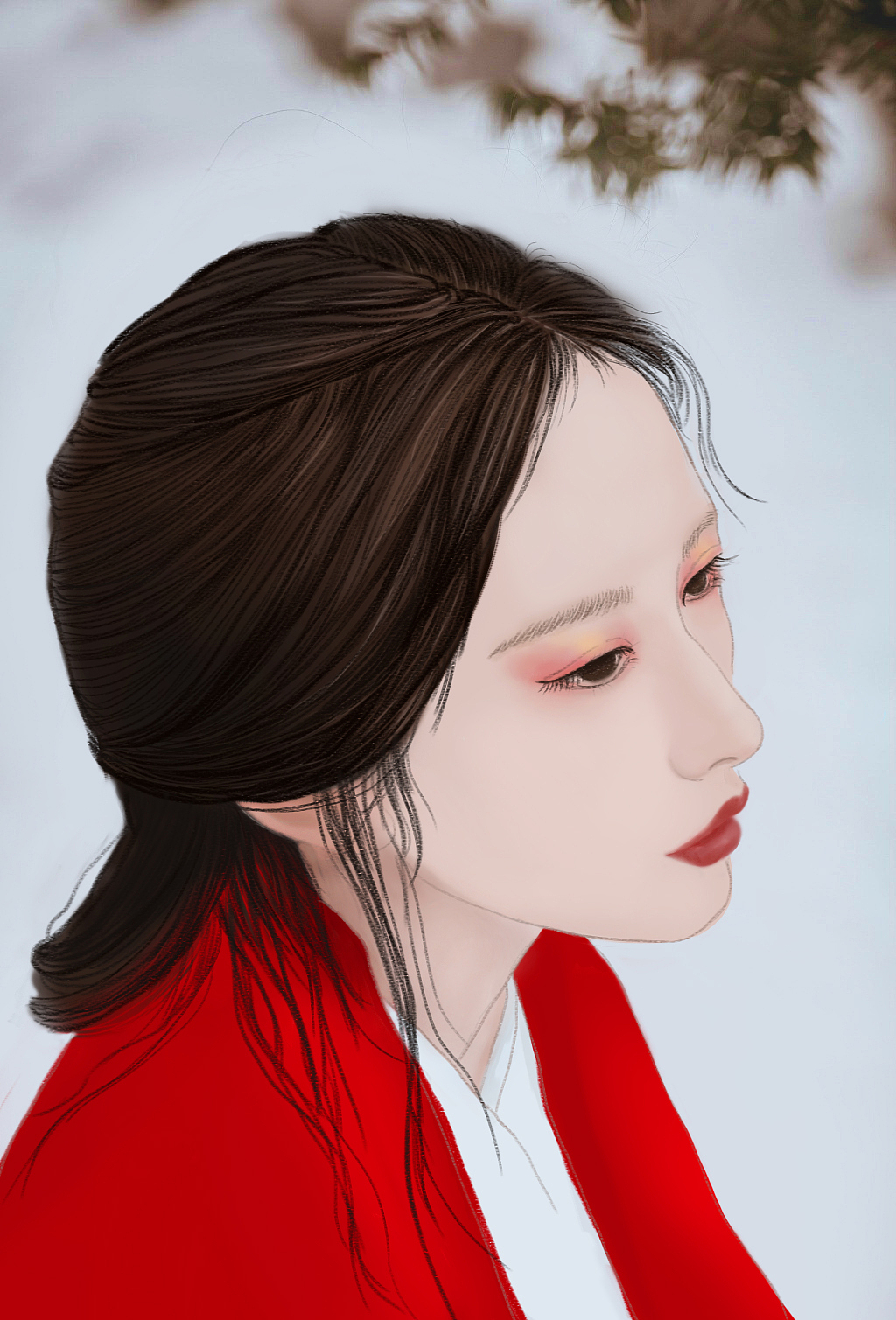 古风插画步骤解析（图ZNjczMzQxMjA=） - 商业插画 - 站酷设计师SoYenoo原创素材 - 站酷ZCOOL