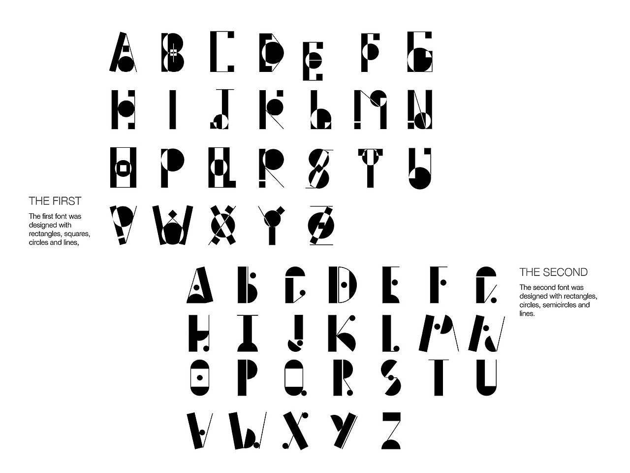 英文字体设计-包豪斯风格