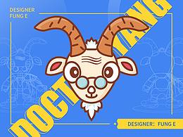 羊博士吉祥物卡通形象设计稿