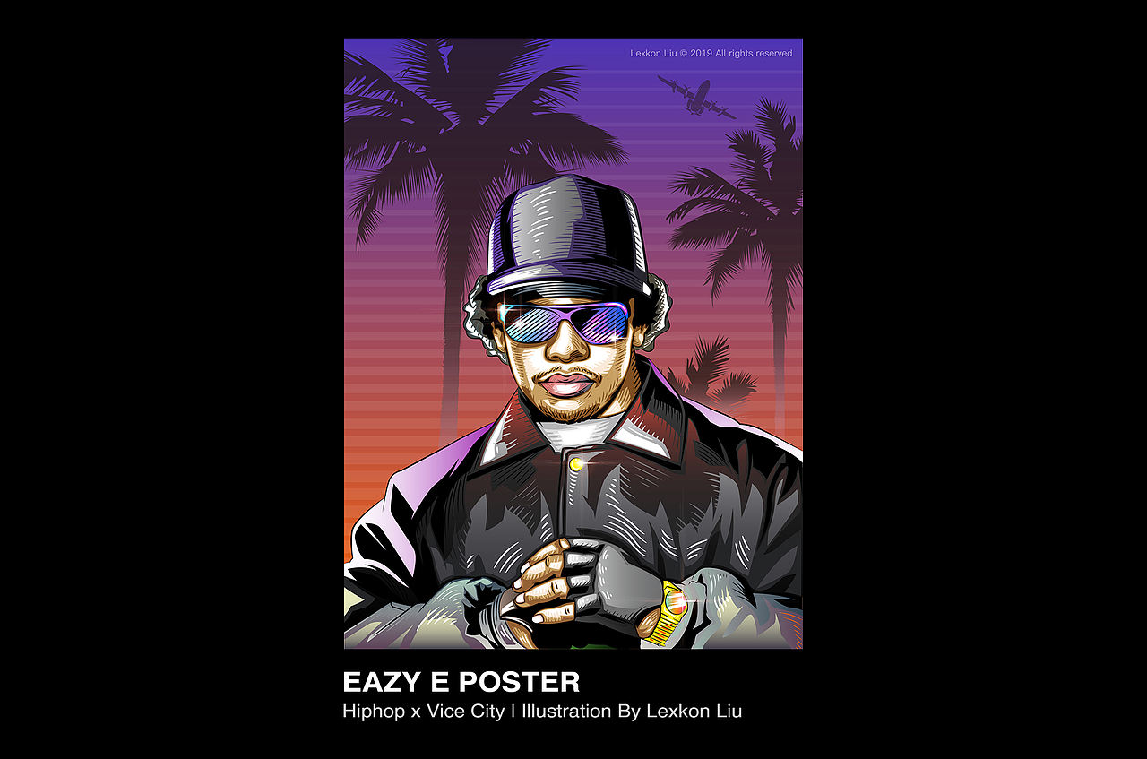 《Hiphop x Vice City》插画艺术项目（图ZMTQ3NjgyMjUy） - 艺术插画 - 站酷设计师Lexkon_Liu原创素材 - 站酷ZCOOL