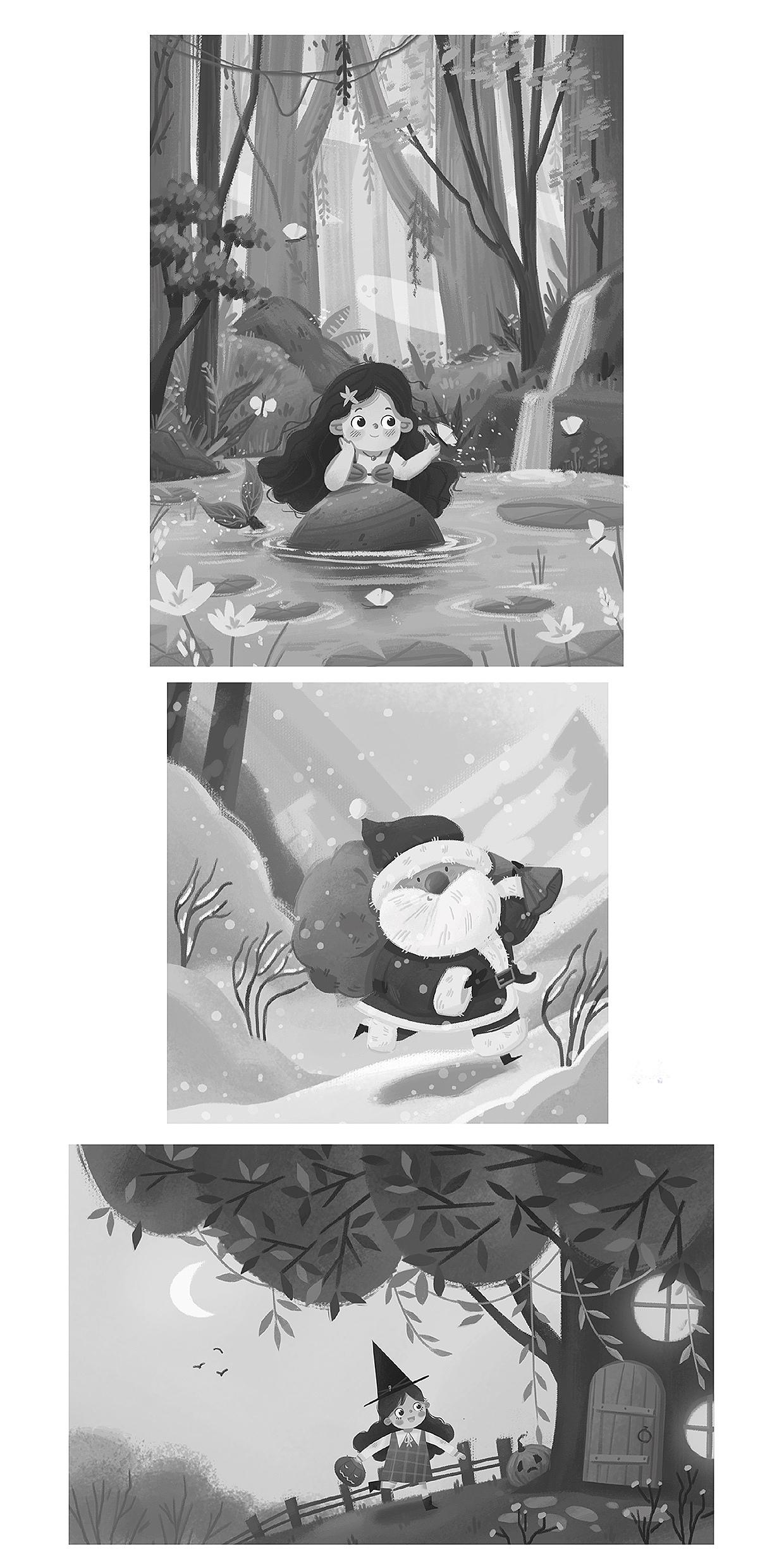 小女孩的冒险旅行（图ZMjY4OTExMTky） - 儿童插画 - 站酷设计师苏木木_原创素材 - 站酷ZCOOL