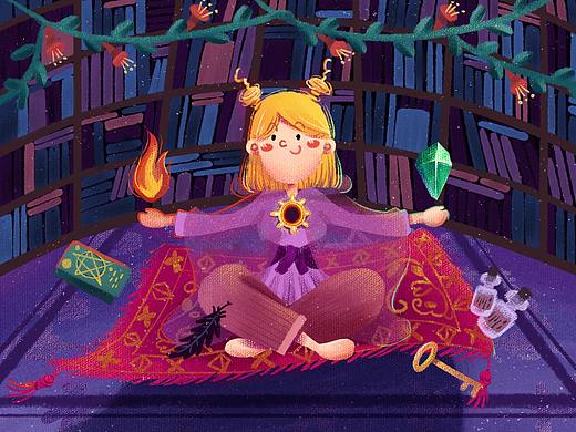 想学魔法的少女（个人主页-ZMzE5NjEwNjg=） - 创作习作 - 站酷设计师张小柚原创素材 - 站酷ZCOOL