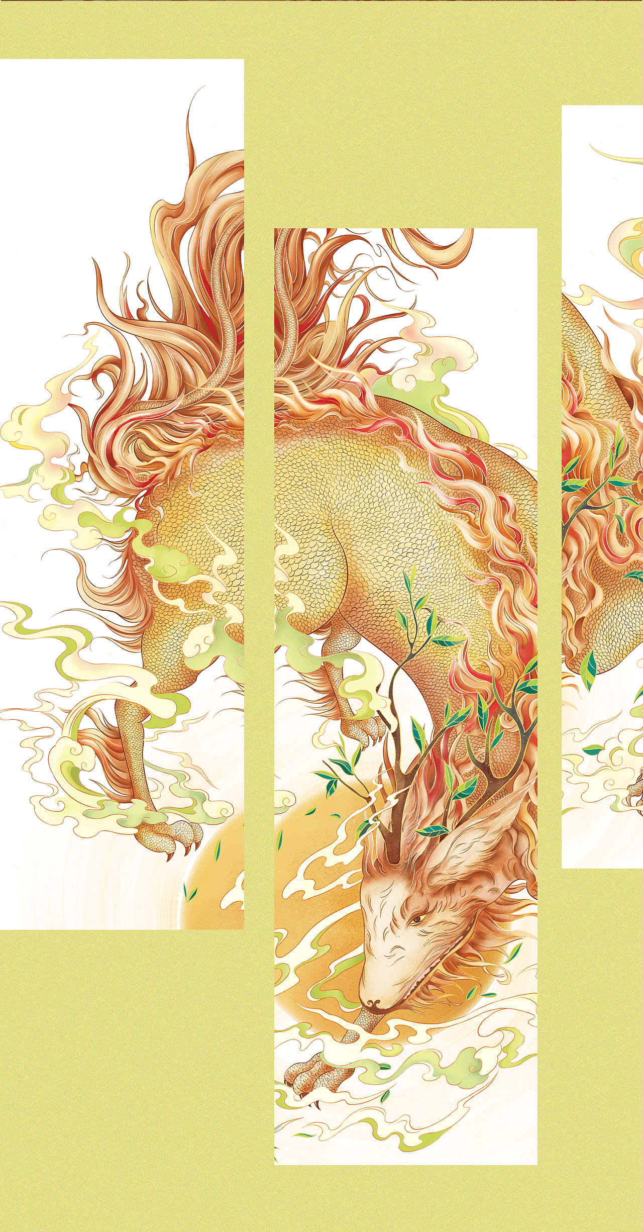 上古神兽 白泽丨茶叶包装插画设计