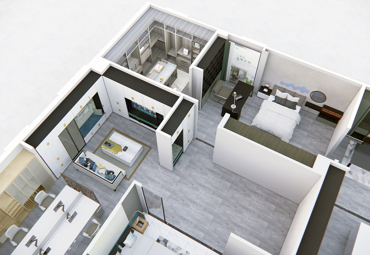 enscape定制家具展厅设计（图ZMjE0MDgxODgw） - 家装设计 - 站酷设计师sketchup设计原创素材 - 站酷ZCOOL