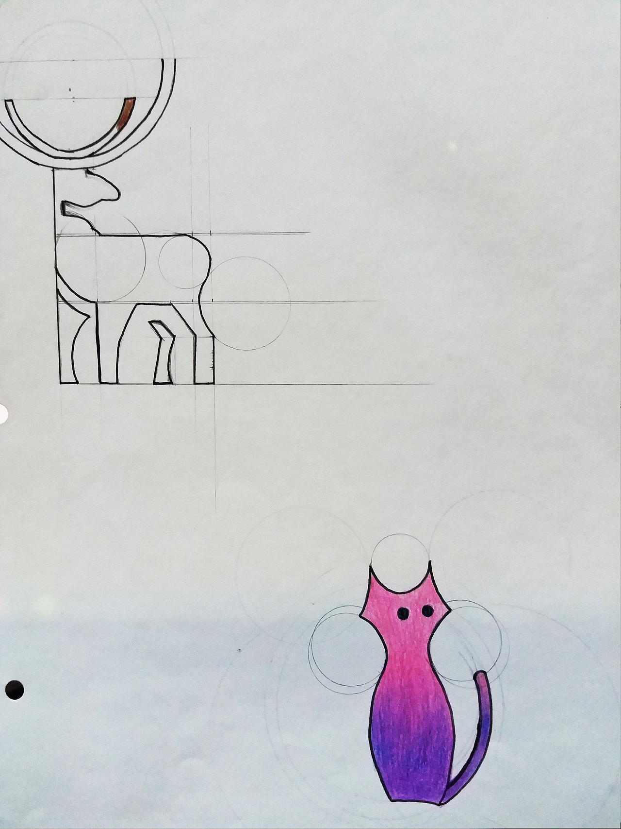 尺规作图森林精灵