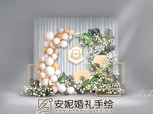 小场景婚礼手绘
