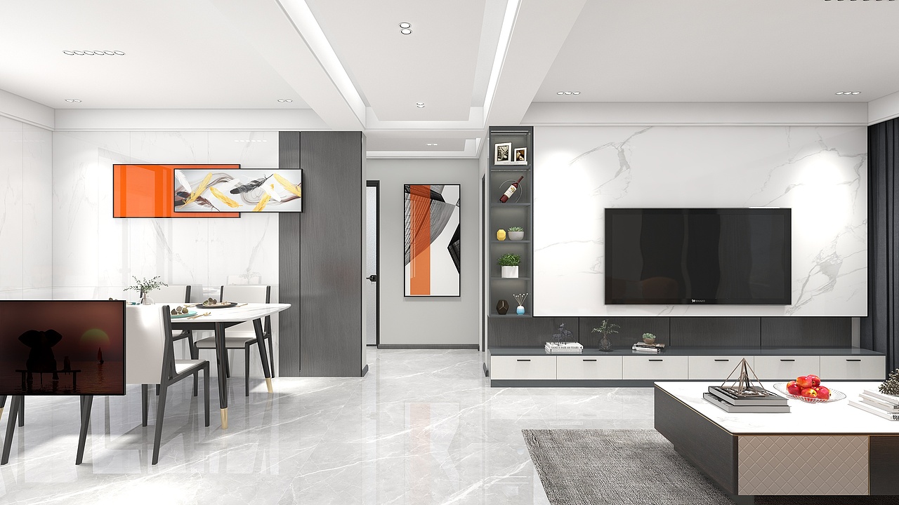 135平现代简约风效果