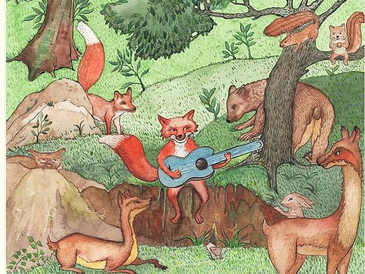 彈吉他的小狐貍（個人主頁-ZMzkxMDkzODg=） - 繪本 - 站酷設(shè)計(jì)師方小野野原創(chuàng)素材 - 站酷ZCOOL